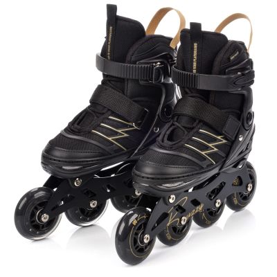 4. Meteor L 38-43 Buzzy Rollschuhe Schwarz/Gold