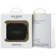 4. Guess Silikon-Glitzerringhülle für AirPods Pro 3 – Schwarz