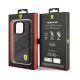 8. Ferrari Perforated Waves Metal Logo Hülle für iPhone 15 Pro – Schwarz