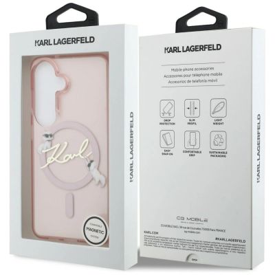 8. Karl Lagerfeld IML KC Script MagSafe Hülle für Samsung Galaxy S26 - Pink