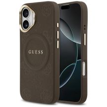 Guess Peony Hot Stamp MagSafe Hülle für iPhone 17 - Braun