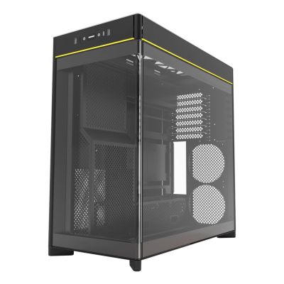3. Montech HS02 PC-Gehäuse, Midi-Tower, ATX, gehärtetes Glas, ARGB