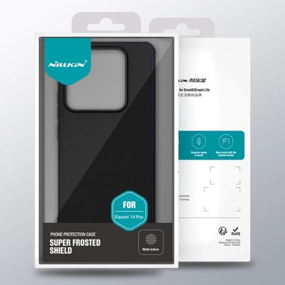13. Nillkin Super Frosted Shield Pro verstärktes Gehäuse für Xiaomi 14 Pro – Schwarz