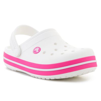 CROCS CROCBAND KINDER CLOG WEISS/PINK CRUSH 207006-6WU