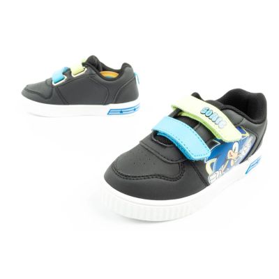 8. Leomil Sonic Kinder Sportschuhe Leichte Sneakers mit Klettverschluss Schwarz