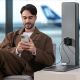 14. Cuktech AD1404UEU 140W GaN 3x USB-C + USB-A Wandladegerät mit USB-C-Kabel – Grau