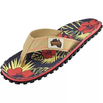 11. Gumbies Islander Denim Hibiscus Flip-Flops GU-FFISL109