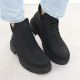 15. Damen-Lederboots im Worker-Stil mit Gummizug, Schwarz, Rieker Y3163-00
