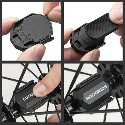 9. Rockbros C3 ANT+ / Bluetooth 2-in-1 Geschwindigkeits- oder Trittfrequenzsensor – Schwarz