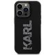3. Karl Lagerfeld 3D Rubber Glitter Logo Hülle für iPhone 15 Pro Max – Schwarz