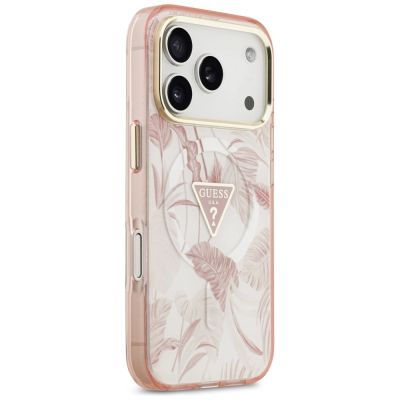 4. Guess Jungle Tonal Triangle MagSafe Hülle für iPhone 17 Pro Max – Pink