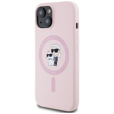 2. Karl Lagerfeld Silikon Karl&Choupette MagSafe Case für iPhone 15 Plus - Pink