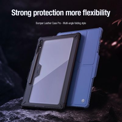 6. Nillkin Bumper Leather Case Pro Hülle für Samsung Galaxy Tab S9+ – Schwarz