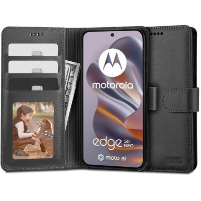 Tech-Protect Wallet Case für Motorola EDGE 50 NEO – schwarz