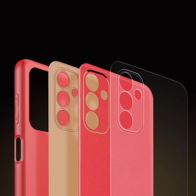 10. Dux Ducis Yolo elegante Hülle aus ökologischem Leder für Samsung Galaxy A13 5G rot