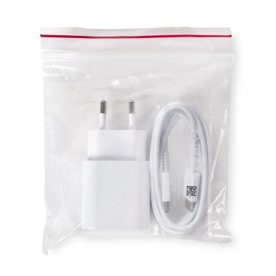 2. Samsung 25W EP-TA800EWE USB-C Wandladegerät mit Samsung EP-DA705BWE USB-C / USB-C Kabel Ersatzverpackung - weiß