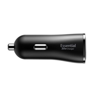 4. Spigen Essential EV302 30W 2-Port USB-A Autoladegerät – Schwarz