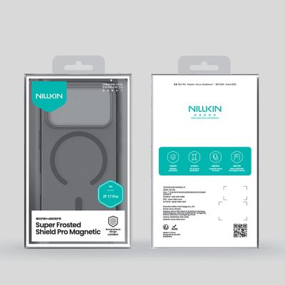 21. Nillkin Super Frosted Shield Pro MagSafe-kompatible Hülle für iPhone 17 Pro – Transparent Schwarz
