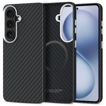 Tech-Protect Ion Carbon MagSafe Hülle für Samsung Galaxy S26 - Schwarz und Silber