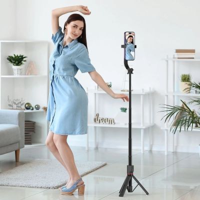 5. Tech-Protect L04S Bluetooth-Selfie-Stick mit Stativ bis 95 cm und 360°-Kopf – Schwarz