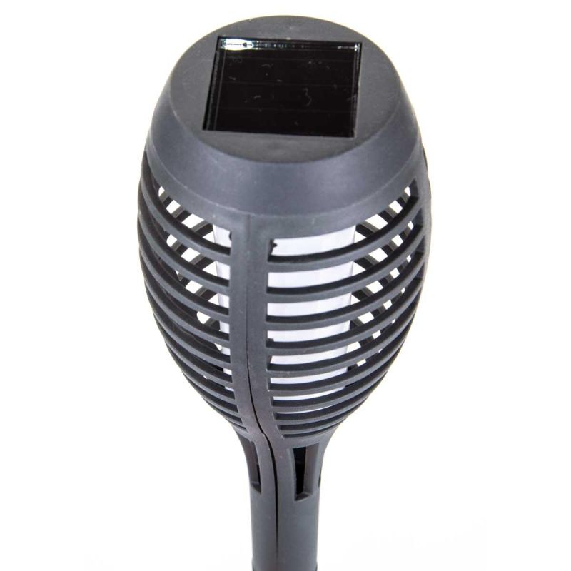 5. Solar-Taschenlampe mit tanzenden Flammen, 12 SMD-LEDs, 7,5 x 7,5 x 46,5 cm, 5er-Set