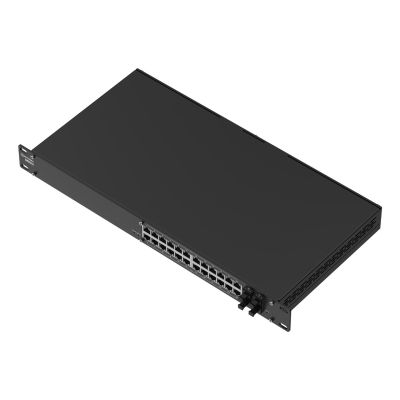 5. Teltonika SWM282 24p Managed L2+ Gigabit Ethernet Switch (10/100/1000) PoE-Unterstützung Schwarz