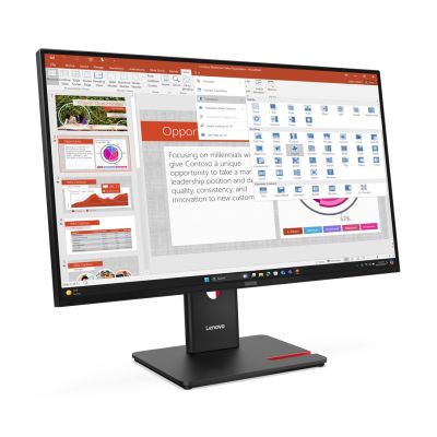 4. Lenovo ThinkVision T27-40 27" IPS FHD AG 4ms 300nites 120Hz HDMI, DP USB Webcam Eclipse Black