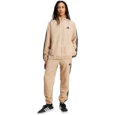 Herren adidas Sportswear Basic 3-Streifen Woven Trainingsanzug Beige JX3149