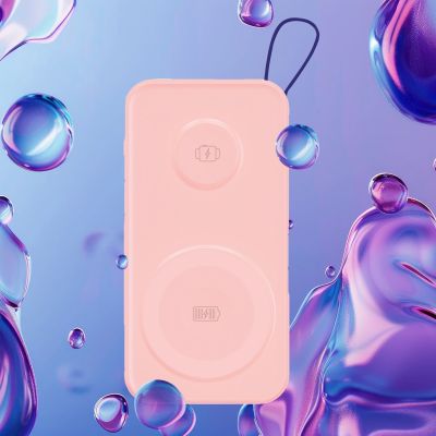 5. 3mk PastelUp Powerbank 10.000 mAh 22,5 W USB 1A1C - pink