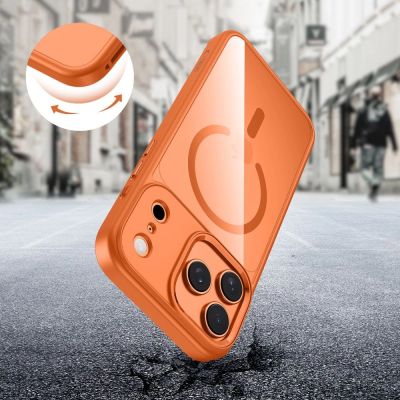 5. Tech-Protect MagMat MagSafe Case für iPhone 17 Pro Max - Transparent Orange