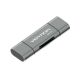 3. Vention SD/microSD-Kartenleser mit USB 3.0 USB-C microSD-Anschlüssen, Grau