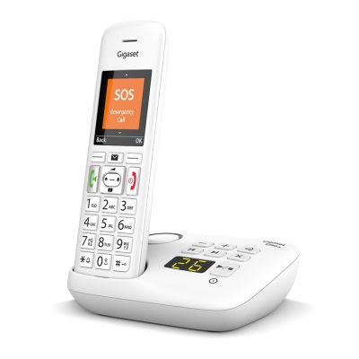 3. Gigaset E390A DECT-Telefon, Anrufername und -identifizierung, Weiß