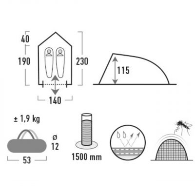 8. High Peak Minitramp 2 Zelt 10151