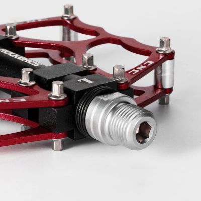 3. Rockbros JT201012LR 2010-12L Aluminium-Plattformpedale für Fahrräder – Rot