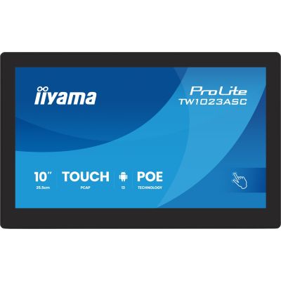 2. iiyama TW1023ASC-B3P Signage-Display Kiosk 25,6 cm (10,1") WLAN 385 cd/m² WXGA Schwarz Touchscreen Integrierter Prozessor Android 24/7