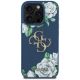 3. Guess Grained Roses Big 4G Logo Hülle für iPhone 16 Pro - Blau
