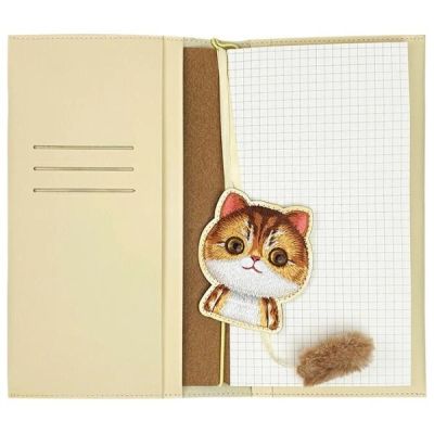 4. Nimmy Big Eyed Pet 2.0 Cat 2-in-1 Notizbuch + Stift-Set, Beige