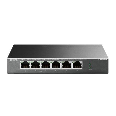 2. TP-Link TL-SF1006P Netzwerk-Switch, unmanaged Fast Ethernet (10/100), PoE-Unterstützung, Schwarz