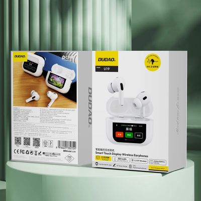 11. Dudao U19 In-Ear TWS kabelloser Bluetooth 5.3 Kopfhörer mit LED-Anzeige – Weiß