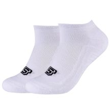 Skechers 2PPK Basic Gepolsterte Sneakersocken SK43024-1000 Weiß 39-42