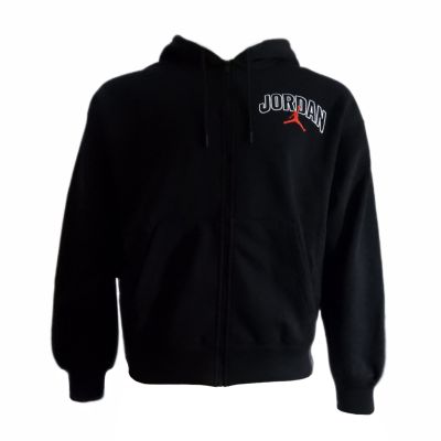 Air Jordan Brooklyn Fleece-Kapuzenpullover mit durchgehendem Reißverschluss, Schwarz - IB7908-010