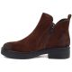 3. Damen-Ankle-Boots aus Leder mit Blockabsatz, braun, Vinceza 133128