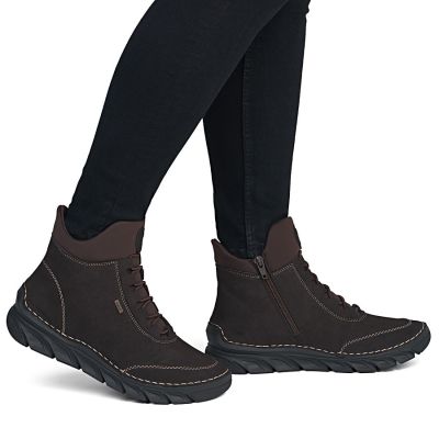 6. Bequeme, gefütterte Damen-Ankle-Boots in Schokoladenbraun, Rieker 55069-25