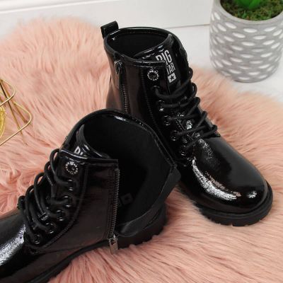3. Schwarze Springerstiefel für Mädchen Big Star Jr II374045
