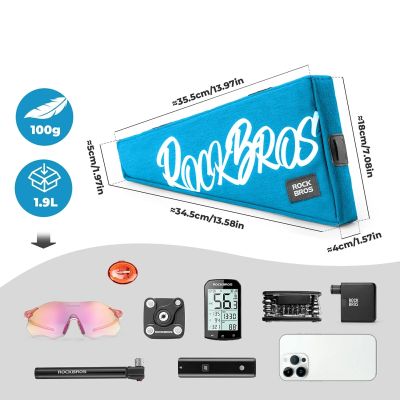 6. Rockbros G008 Flash Journey Dreieckstasche – XL, Blau