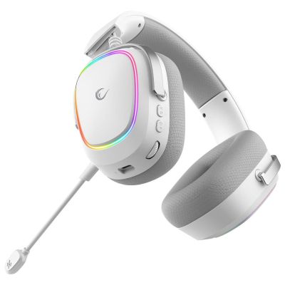 4. Rampage RETSU Kopfhörer, kabellos, On-Ear, Bluetooth 2,4 GHz, RGB, Weiß
