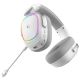 4. Rampage RETSU Kopfhörer, kabellos, On-Ear, Bluetooth 2,4 GHz, RGB, Weiß