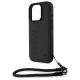 5. BMW Signature Leder-Cord-Case mit Wortmarke für iPhone 16 Pro Max – Schwarz