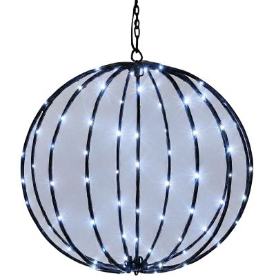 22. Solar-Hängelampe, Kugel, 30 cm, 120 LEDs, Kaltweiß