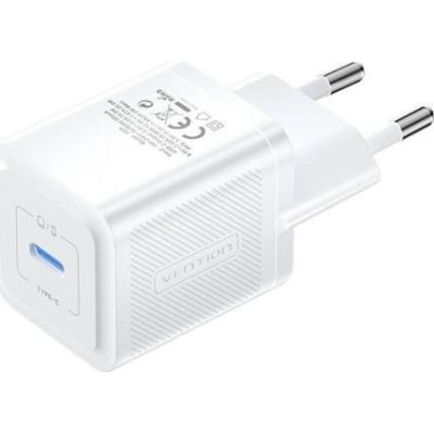 Vention USB-C 20 W GaN-Ladegerät, weiß